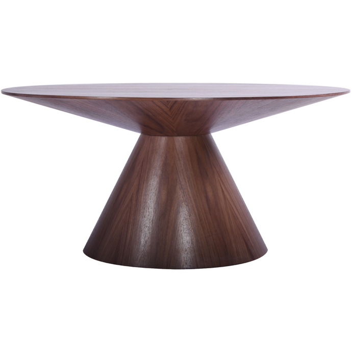 59 X 59 X 30 Walnut Veneer Dining Table