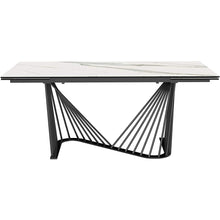 Load image into Gallery viewer, 71 X 35 X 30 White Glass Ceramic Dining Table