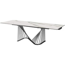 Load image into Gallery viewer, 71 X 35 X 30 White Glass Ceramic Dining Table