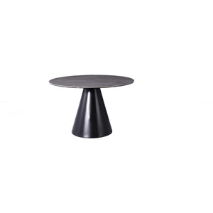 47 X 47 X 30 Gray Glass Iron Dining Table
