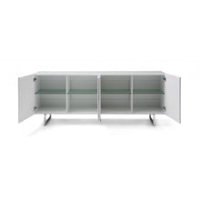 Load image into Gallery viewer, 79 X 18 X 32 White Metal Buffet