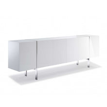 Load image into Gallery viewer, 95 X 17 X 30 White Stainless Steel Buffet