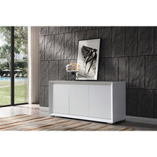 Load image into Gallery viewer, 61 X 20 X 30 White Stainless Steel Buffet