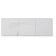 Load image into Gallery viewer, 89 X 18 X 30 White Stainless Steel Buffet