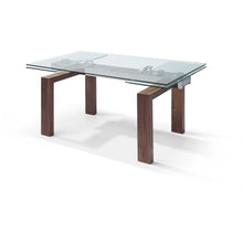 Load image into Gallery viewer, 63 X 35 X 30 Walnut Solid Wood Extendable Dining Table