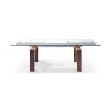 Load image into Gallery viewer, 63 X 35 X 30 Walnut Solid Wood Extendable Dining Table