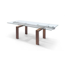 Load image into Gallery viewer, 63 X 35 X 30 Walnut Solid Wood Extendable Dining Table