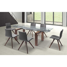 Load image into Gallery viewer, 63 X 35 X 30 Walnut Solid Wood Extendable Dining Table