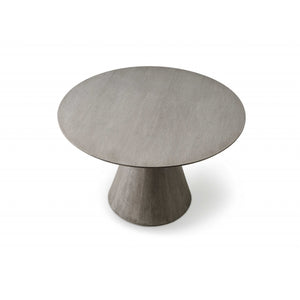 47 X 47 X 30 Gray Oak Veneer Dining Table