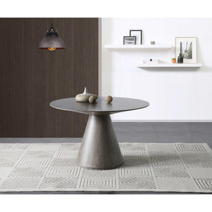 47 X 47 X 30 Gray Oak Veneer Dining Table