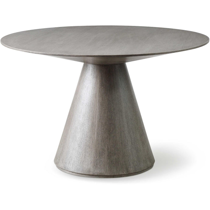 47 X 47 X 30 Gray Oak Veneer Dining Table