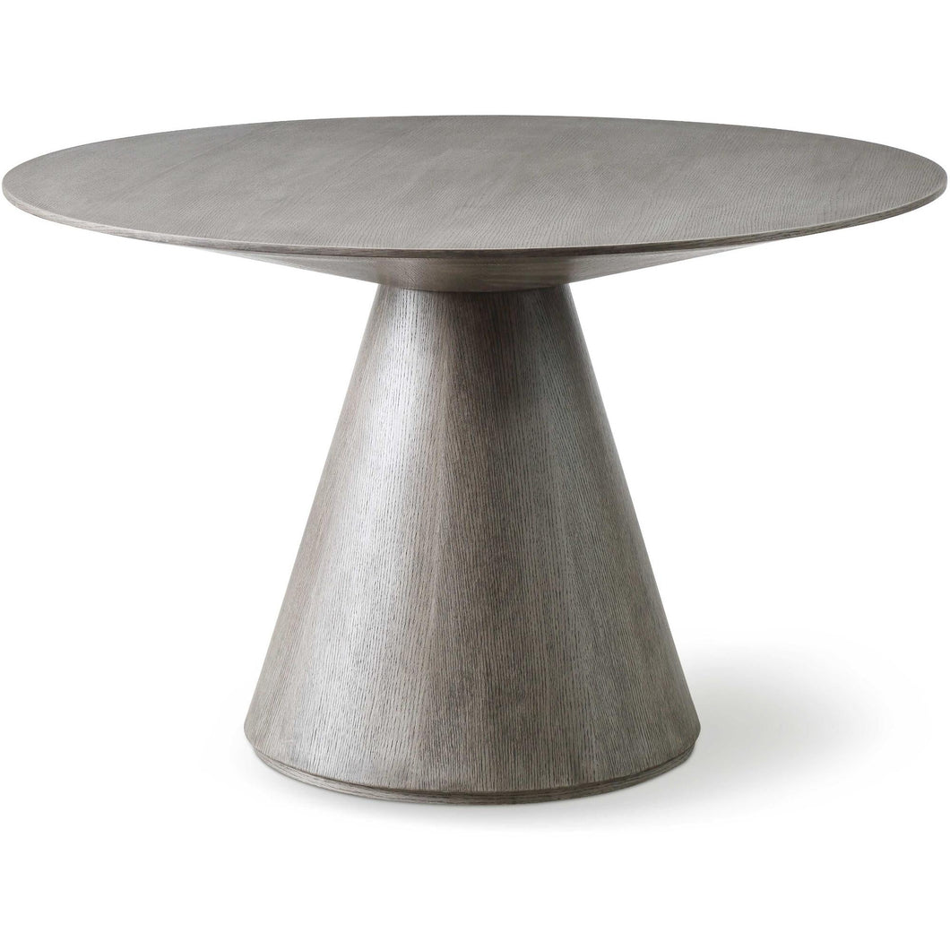 47 X 47 X 30 Gray Oak Veneer Dining Table