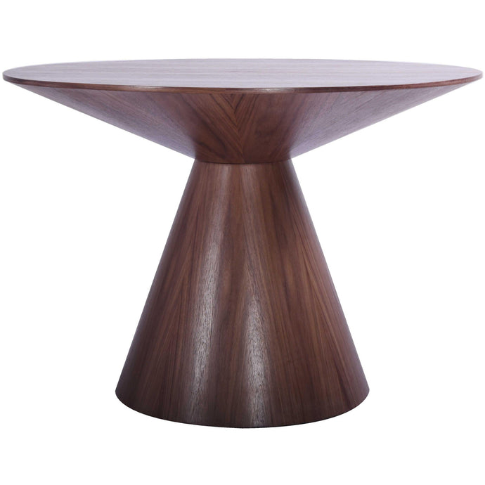 47 X 47 X 30 Walnut Veneer Round Dining Table