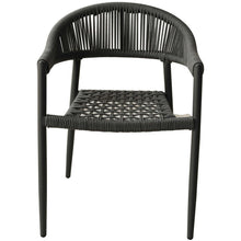Load image into Gallery viewer, Set of 4 Gray Open Weave Patio Arm Chairs