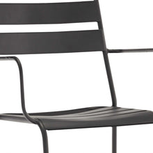Load image into Gallery viewer, Set of 4 Gray Stackable Aluminum Arm Chairs