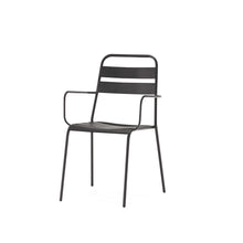 Load image into Gallery viewer, Set of 4 Gray Stackable Aluminum Arm Chairs