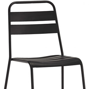 Set of 4 Gray Stacking Aluminum Armless Chairs