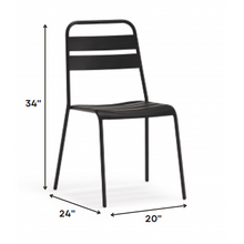 Load image into Gallery viewer, Set of 4 Gray Stacking Aluminum Armless Chairs