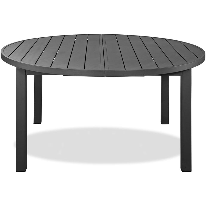57-75 X 57 X 30 Gray Aluminum Dining Table