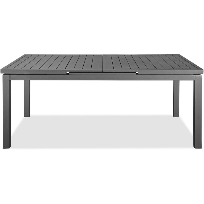 71 X 43 X 30 Gray Aluminum Extendable Dining Table