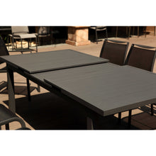Load image into Gallery viewer, 71 X 43 X 30 Gray Aluminum Extendable Dining Table
