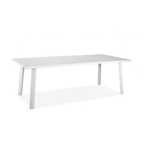 87 X 39 X 29 White Aluminum Dining Table