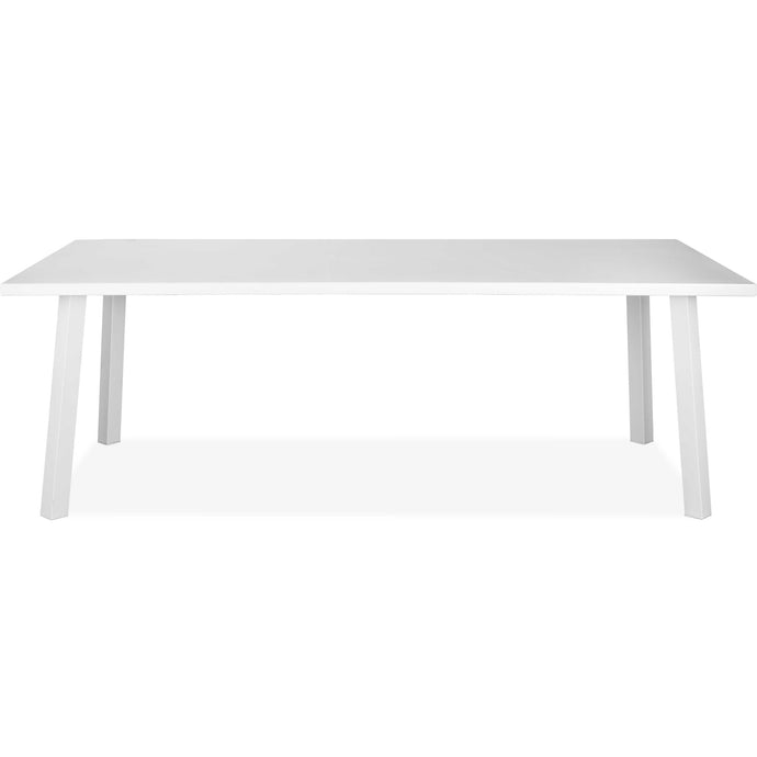 87 X 39 X 29 White Aluminum Dining Table