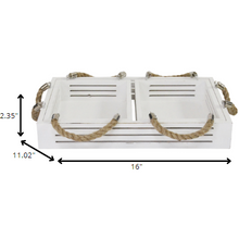 Load image into Gallery viewer, S 3 Hampton Nesting Wood with Metal Handles Trays