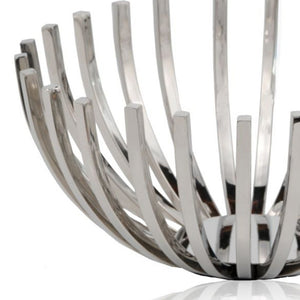 14" Round Stainless Steel Modern Open Centerpiece Bowl