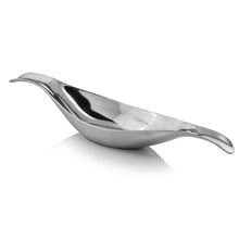 Load image into Gallery viewer, 8&quot; X 34.5&quot; X 5.5&quot; Silver Aluminum Long Wavy Bowl