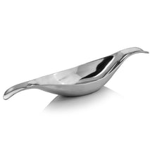 Load image into Gallery viewer, 8&quot; X 34.5&quot; X 5.5&quot; Silver Aluminum Long Wavy Bowl
