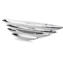 Load image into Gallery viewer, 47&quot; Contempo Shiny Silver Extra Large Long Boat Tray