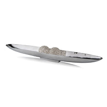 Load image into Gallery viewer, 47&quot; Contempo Shiny Silver Extra Large Long Boat Tray