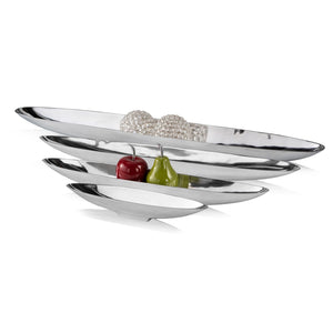 47" Contempo Shiny Silver Extra Large Long Boat Tray