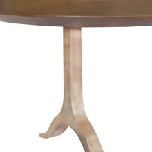 Load image into Gallery viewer, Oval Walnut and Antique Gold Dining Table