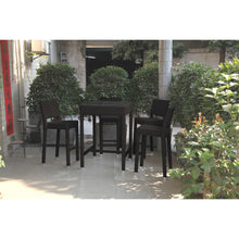 Load image into Gallery viewer, 42.5 X 29 X 29 Black Aluminum and Wicker Bar Table Set of 5