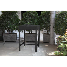 Load image into Gallery viewer, 42.5 X 29 X 29 Black Aluminum and Wicker Bar Table Set of 5