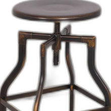 Load image into Gallery viewer, Antique Copper Metal Adjustable Stool