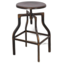 Load image into Gallery viewer, Antique Copper Metal Adjustable Stool