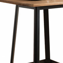 Load image into Gallery viewer, Square Natural and Black High Top Bar Table