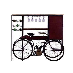 17" X 58.5" X 67.5" Maroon Tricycle Delivery Bar