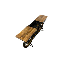 Load image into Gallery viewer, Black and Gold Metal Mango Wood Bike Bar Counter