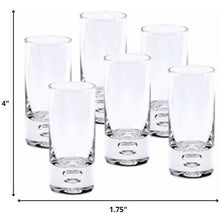 Load image into Gallery viewer, Mouth Blown Crystal 6 Pc Shot or Vodka Glass Set 3 oz