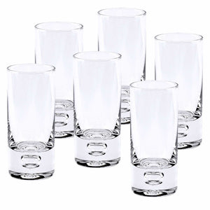 Mouth Blown Crystal 6 Pc Shot or Vodka Glass Set 3 oz