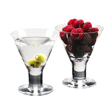 Load image into Gallery viewer, Mouth Blown Crystal Set of 4 Martini or Dessert Servers 6 Oz