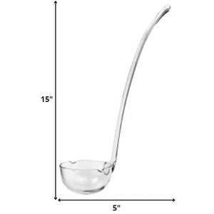 Mouth Blown Lead Free Crystal Gravy Dressing or Punch Ladle