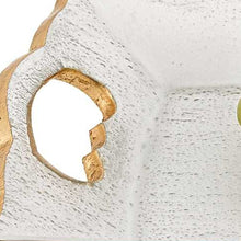 Load image into Gallery viewer, 7 x 11 Hand Decorated Scalloped Edge Gold Leaf Vanity or Snack Tray With Cut Out Handles