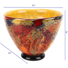 Load image into Gallery viewer, 11 Mouth Blown Art Glass Centerpiece or Punch Bowl