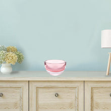 Load image into Gallery viewer, 6 Mouth Blown European Made Lead Free Pink Crystal Bowl