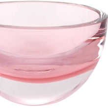 Load image into Gallery viewer, 6 Mouth Blown European Made Lead Free Pink Crystal Bowl